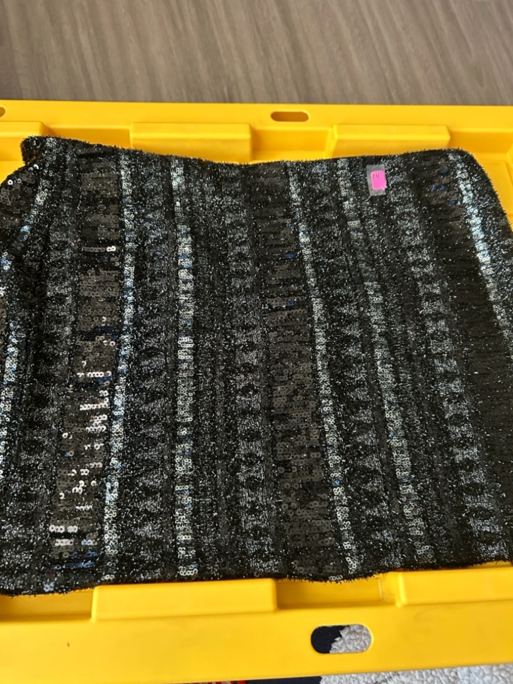 Express Black Sequin Mini Skirt
